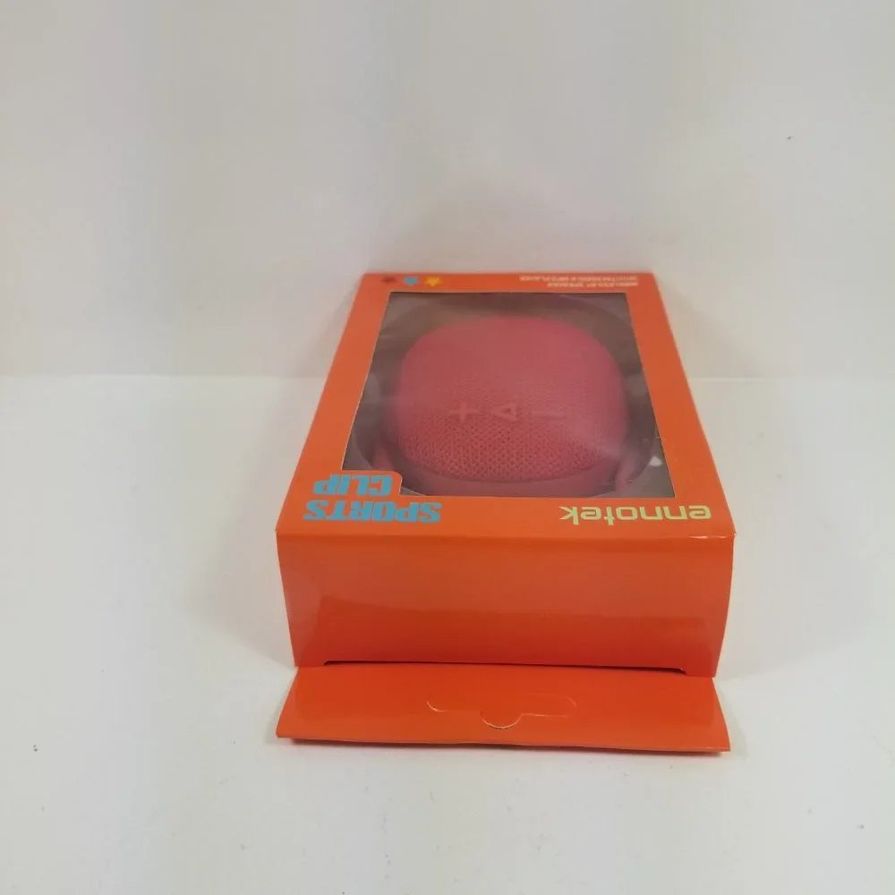Sports clip Speaker red wireless with FM radio, MP3 player